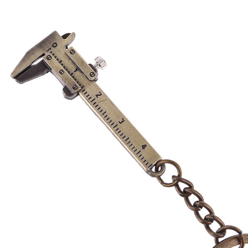 Zinc Alloy Portable Mini Vernier Caliper Keychain Tool 0 45mm Measurement - Image 2